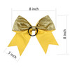 Cheerleader Bows Cheerleading 8 inch Sparkle Glitter Ponytail Holder Hair Tie School for High School College Girl Team S