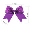 Cheerleader Bows Cheerleading 8 inch Sparkle Glitter Ponytail Holder Hair Tie School for High School College Girl Team S