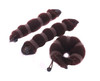 3PCS Magic Hair Styling Hot Twist Ring Former Shaper Fashion Doughnut Chignon Clip for Women Girls 1 Large2 Small Brown