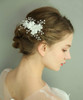 FXmimior Bridal Wedding Flower Headpiece Hair Comb Vintage Crystals Rhinestone Hair Comb Diadem Prom Hair Pins Wedding P