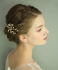 FXmimior Wedding Bridal Rose Gold Hair Accessories Crystal Hair Comb Bridal Headpiece Rhinestone Comb rose gold
