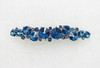 Faship Gorgeous Navy Blue Premium Rhinestone Crystal Floral Small Hair Barrette Clip