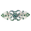 Faship Gorgeous Green Crystal Floral Hair Barrette