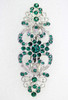 Faship Gorgeous Green Crystal Floral Hair Barrette