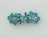 Faship Gorgeous Teal Rhinestone Crystal Flower Hair Barrette Clip
