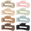 Mandydov 8 Pcs Large Hair Claw Clips 41 Inch Nonslip Big Square Matte Claws for Women Strong Hold Banana Clips for Thick