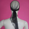 JEAIRTS Rhinestone Head Scarf Sparkly Mesh Headband Stretchy Crystal Nightclub Headwrap Rave Hair Accessories for Women