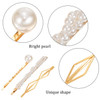 Yaomiao 17 Pieces Gold Hair Pins Set Geometric Bobby Pin Barrettes Metal Gold Decorative Styling Jewelry Hair Clamps Acc