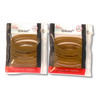 Mia Beauty Silkies Silicone Hair Elastics NoSlip Rubber Bands Translucent Brown for Women Athletes Girls Thick Hair 2pks