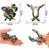 Cobahom 8 Pcs 126 Inch Flower Hair Clips Small Claw Clips Vintage Hair Clips Cellulose Acetate Jaw Clamps for Thin Hair