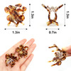 Cobahom Mini Hair Clips 6Pack Flower Hair Claw Clamps 126 Inch Cellulose Acetate Jaw Styling Accessories for Thin Hair M