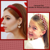 AHONEY 3 Pack Red Headband for Women Girls Cute Headbands Plaid Headbands 70s Vintage Bandana Head Band Non Slip Holiday