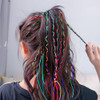 120 Pcs Colorful Gradient Hair Wrap Assorted Strings Ropes and Strands DIY African Girl Hair Accessories 4 Sets