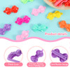 WILLBOND 100 Pieces Girls Hair Barrettes Self Hinge Plastic Clip Toddler Kids Baby 80s 90s Clip Colorful Cute Cartoon Ha