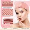 Whaline 4 Pack Spa Facial Headband Makeup Hair Wrap Adjustable Hair Band Soft Towel Head Band for Face Washing Shower Sp