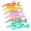 HHLL Hair clips for Styling 12 pcs Wide Teeth DoubleHinged Design Alligator Styling Sectioning Clips of Professional Hai