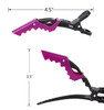 HHLL Hair Clips for Women Wide Teeth DoubleHinged Design Alligator Styling Sectioning Clips of Professional Hair Salon Q
