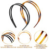 WILLBOND 4 Pieces Plastic Headband Double Row Teeth Comb Headbands for Women Hairbands DIY 90s Hoop Non Slip Christmas A