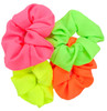 80s Neon Hair Scrunchies Elastic Hair Bands and Ponytail Holders Hair Accessories for 80s Party Outfits and Workout Cost