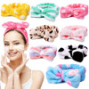 8 Pack Spa Headbands for Women Facial Makeup Headband Stocking Stuffers For Women Teen Girls Coral Fleece Easter Basket