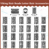 Geosar 24 Pcs Norse Vikings Runes Hair Beard Beads for Bracelets Necklace Accessories DIY Includes 7 Pcs Pull Hair Pin Q