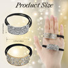 Juinte 2 Pcs Womens Hair Bands Elastic Rhinestone Hair Ties Hairties Scrunchies Gold Silver Diamond Ponytail Holder Acce