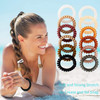 79STYLE Spiral Hair Ties 24pcs No Crease Clear Brown Coil Hair Ties Spiral Ponytail Holders Coils Scrunchies Plastic Pho