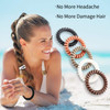 79STYLE 30Pcs Spiral NoCrease Matte Phone Cord Ponytail Holders and Plastic Coil Scrunchies 10 Colors Large Size