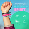 Infinity Collection Cheer Hair Ties Pink No Crease Elastic Ponytail Holders 5Piece Set for Girls Women Cheerleaders Team