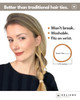 Heliums Thin Seamless Hair Ties Dark Brown 6mm Nylon No Damage Ponytail Holders 175 Inch Medium Hold for Thin to Normal