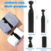 79STYLE 100pcs Men Hair Tie For Man BunMan Bands Hair Ties For Mens Long Hair Elastic Fabric Hair Ties Knotted Black Rib