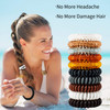 79STYLE 50pcs Spiral Hair Ties For Women Coil Hair Bands Coil Scrunchies Ponytail Holder Plastic Phone Cord Hair Coils F