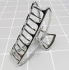 HHLL Hair Clips Metal Hair Claw Barrette Clamp Jaw for Women 2 Black Silver
