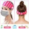 Tigeen 30 Pcs Nursing Headbands for Women Cna Accessories Non Slip Nurses Hair Bands with Buttons Doctor Sweatband Mask