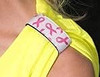 Pink Ribbon Breast Cancer Awareness Sleeve Scrunchies White with Pink Ribbon 2Pack from Flexer