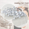 Sooshin Bridal Hair Comb Crystal Wedding Headpiece for Brides Rhinestone Hair Accessory for Women and Girls Silver 32719