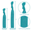 MEEDEE Teal Blue No Crease Soft Knotted Hair Ties 100 Pack Ouchless Yoga Pony Tail Bracelets for Women