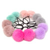 Honbay Hair Ties 12PCS Korean Cute Pom Pom Ball Elastic Hair Ties PomPom Hair Bands Seamless Hair Ropes Ponytail Holders