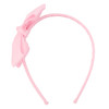 MEEDEE Pink Grosgrain Bow Hairband for Girls 1 PCs Party Decoration Handmade Hair Band Polyester Ribbon Adjustable Headw