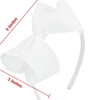 MEEDEE Fashion Cute White Bow Headband for Girls Toddlers 3 Year Old Little Girl Bows Big Grosgrain Headband Bows for Ca