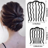 4 Pieces Vintage Side Combs U Shape French Twist Pin Hair Fork Clip Messy Bun Maker Styling Tool Accessories for Women a
