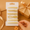 Doromy Kraft Paper Hair Clip Holders 100 Packs Rectangular Bow Barrettes Jewelry Display Cards 66X115cm for Organizing a