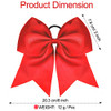 2 Packs Jumbo Cheerleading Bow 8 Inch Large Cheer Hair Bows with Ponytail Holder for Teen Girls Softball Outfit UniformR