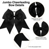 2 Packs Jumbo Cheerleading Bow 8 Inch Large Cheer Hair Bows with Ponytail Holder for Teen Girls Softball Outfit UniformB