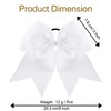2 Packs Jumbo Cheerleading Bow 8 Inch Large Cheer Hair Bows with Ponytail Holder for Teen Girls Softball Outfit UniformW