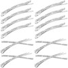 12 Pieces Rhinestone Bobby Pins Decorative Fancy Crystal Hair Clips Shiny Metal X Shaped Barrettes Bling Diamond Wedding
