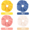 4 Pieces Large Towel Microfiber Drying Soft Scrunchies Thick Scrunchies Fuzzy Scrunchy Ponytail Holder for Hair Light Bo
