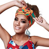 WILLBOND 6 Pcs African Headbands for Women Knotted Wide Non Slip Yoga Stretchy Turban Hair Scarfs Boho Print Headwrap Ha