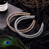 WILLBOND 4 Pieces Rhinestone Hair Band Double Crystal Side Band Imitation Diamond Crystal Hoop Headband Thin Headband fo