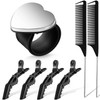 Nuenen Hair Braiding Tools 7 Pieces Kit Includes 1 Magnetic Pin Wristband 2 Stainless Steel Rat Tail Combs 4 Wide Teeth